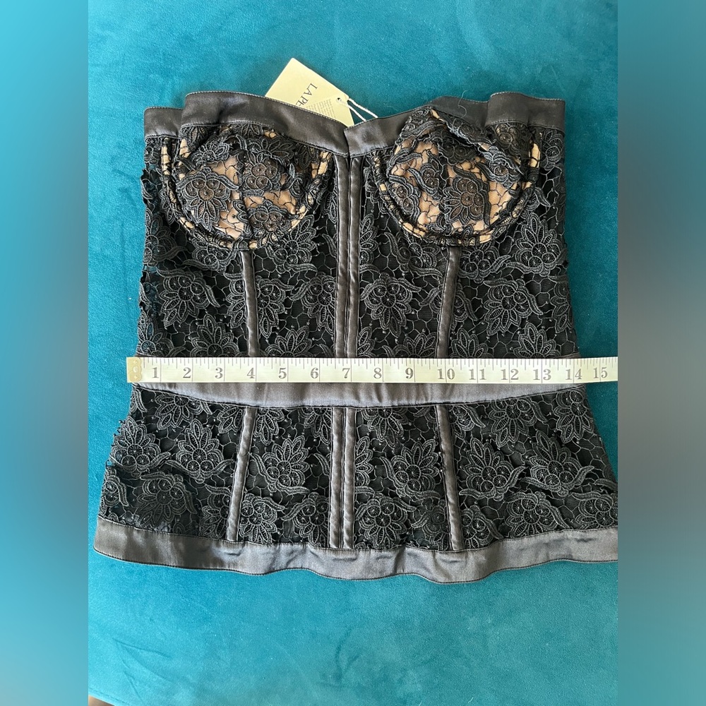 LA PERLA Eden Lace Bustier Strapless Corset Top with removable pads 36B NWT - Picture 11 of 16